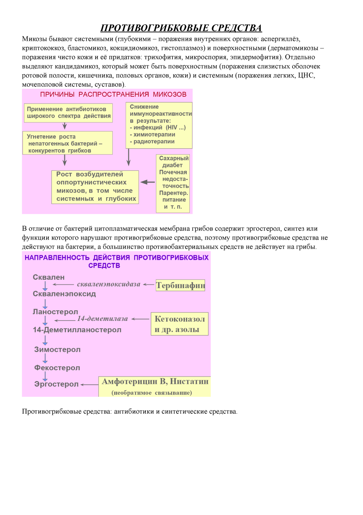 Противогрибковые средства - ПРОТИВОГРИБКОВЫЕ СРЕДСТВА Микозы бывают  системными (глубокими – - Studocu