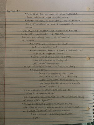 Psychology 201 Lecture notes - PSY 201 - Studocu