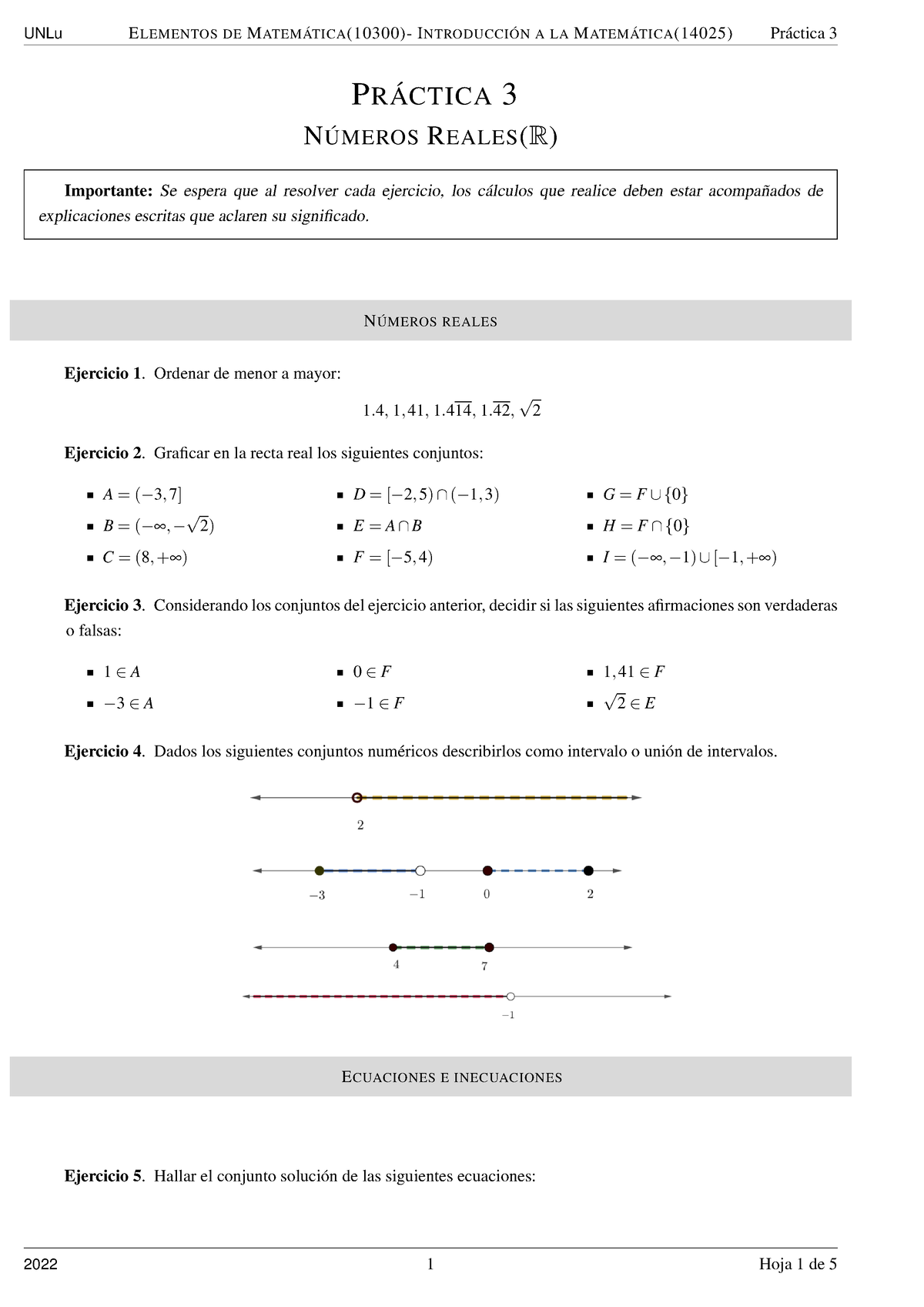 Practica 3-2022 - Elementos De Matemática - UNLu - Studocu