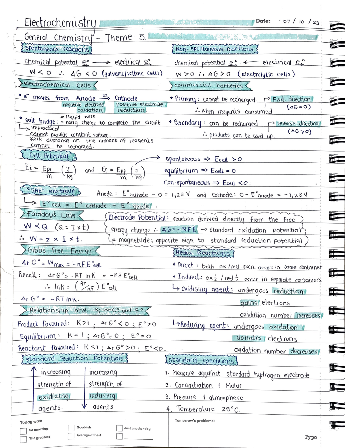 Electrochemistry - CMY 127 - Studocu