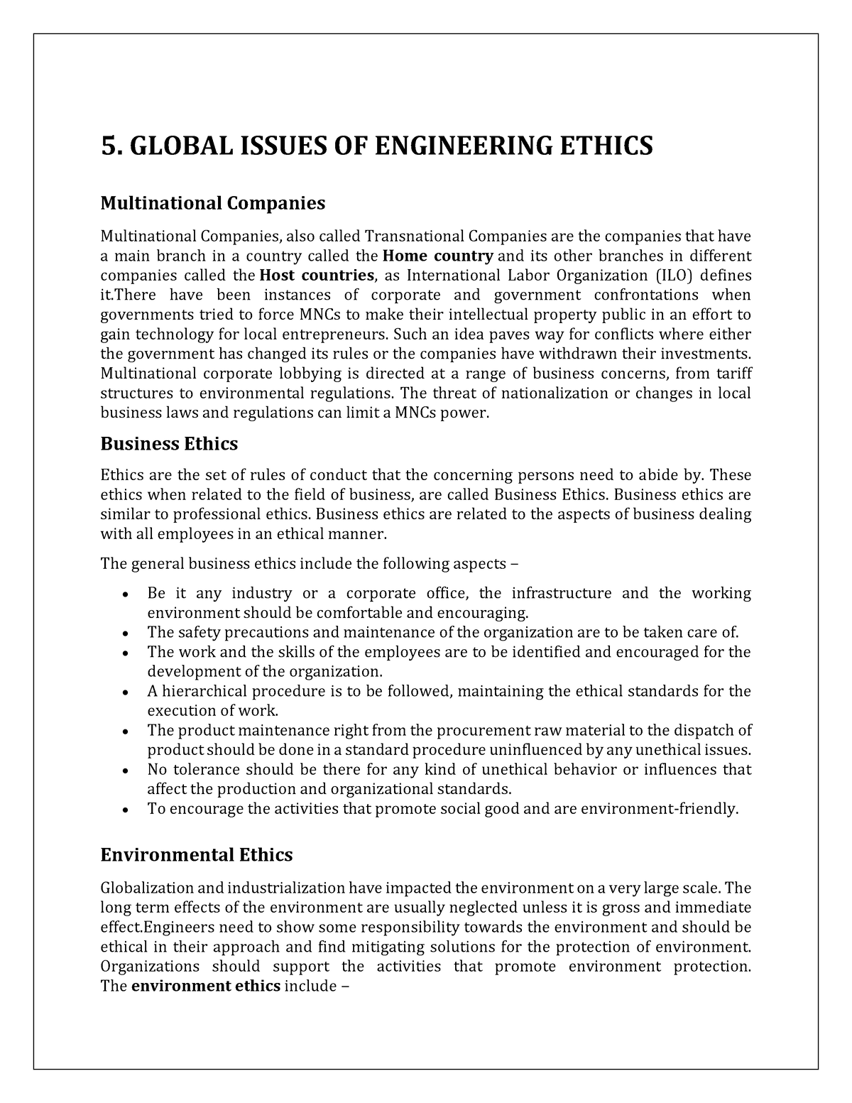 ethics in engineering essay