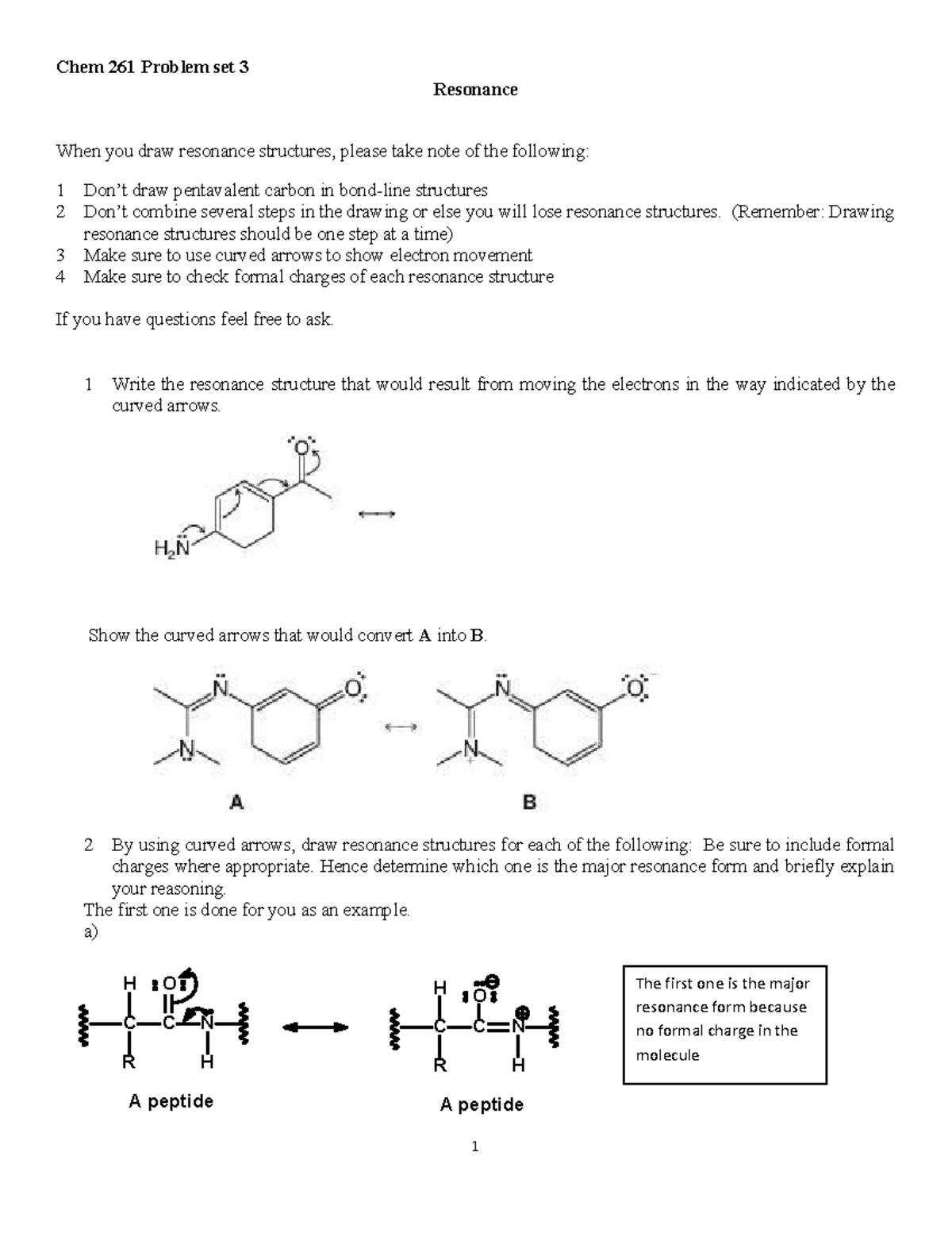 the resonance assignment problem