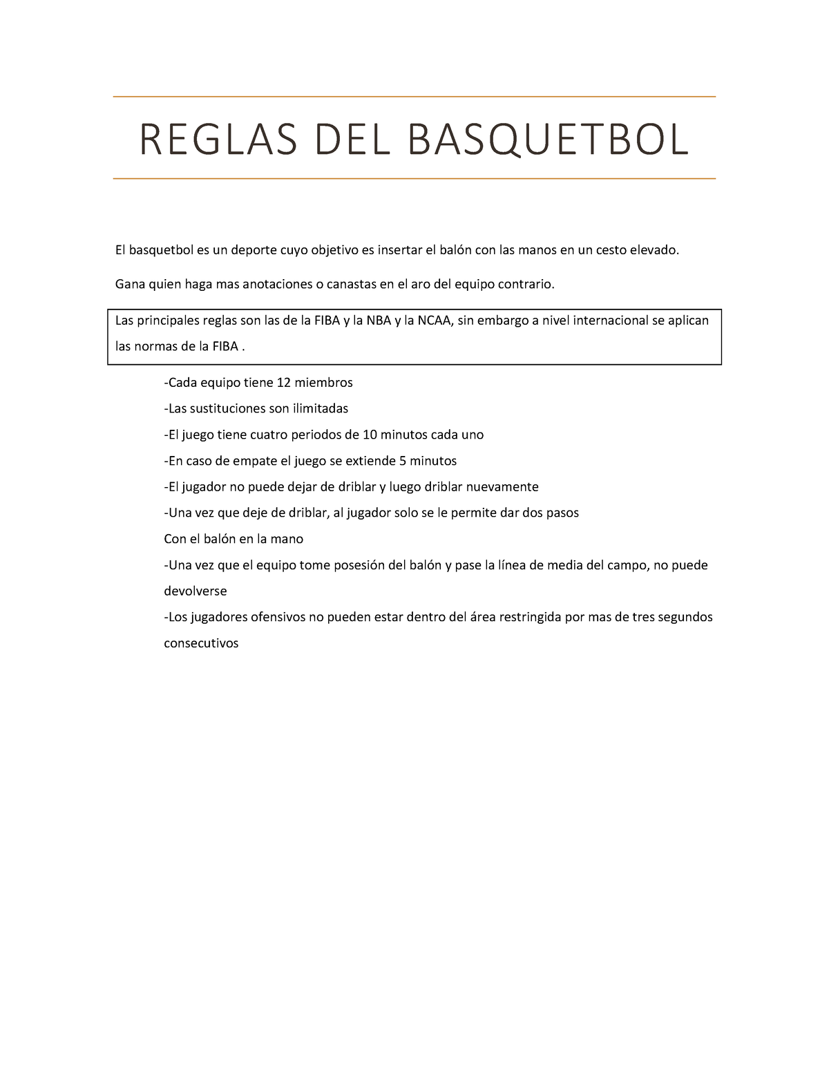Reglas DEL Basquetbol - jDLIHJCOIhñ - Fundamentos para el deporte - UVM ...