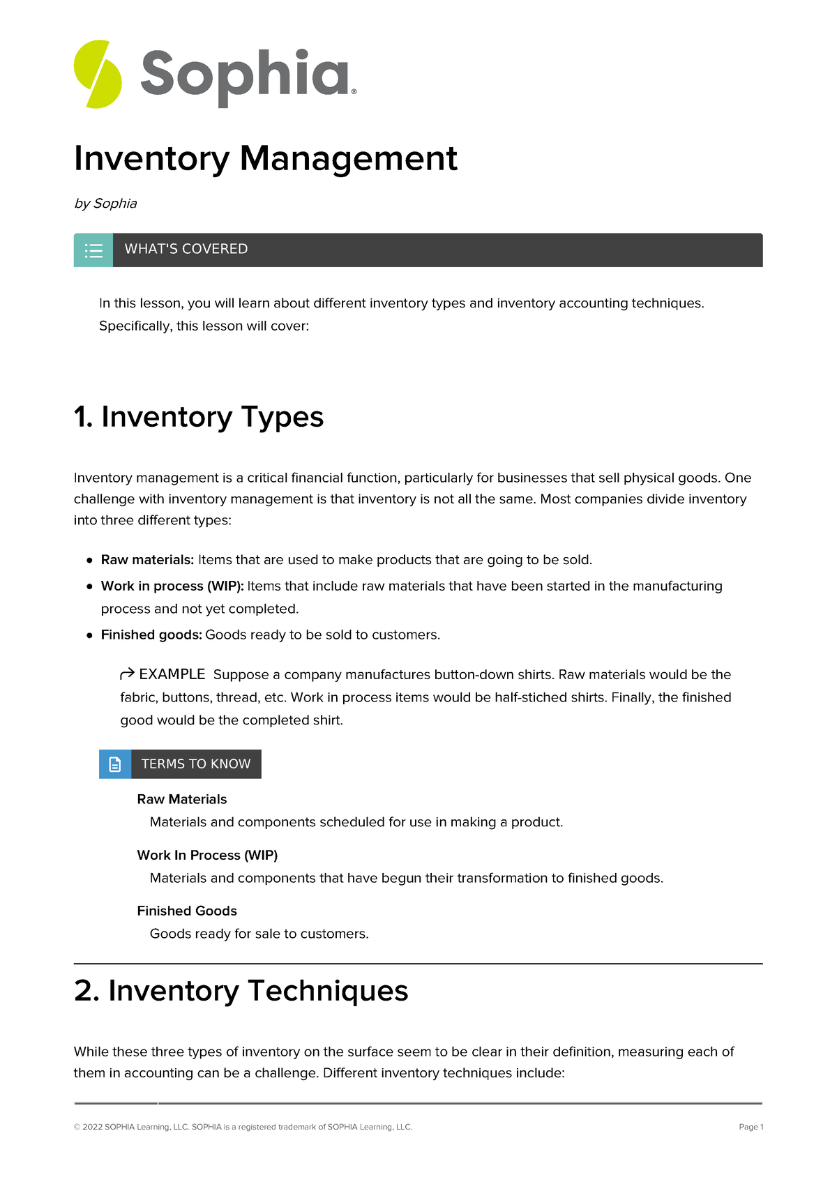 inventory management assignment pdf