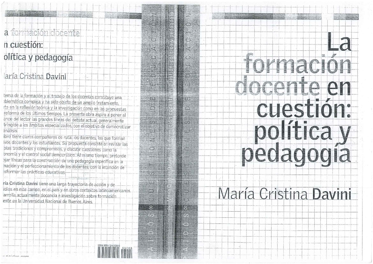 Davini-Tradiciones en la formación docente- Davini completo - a