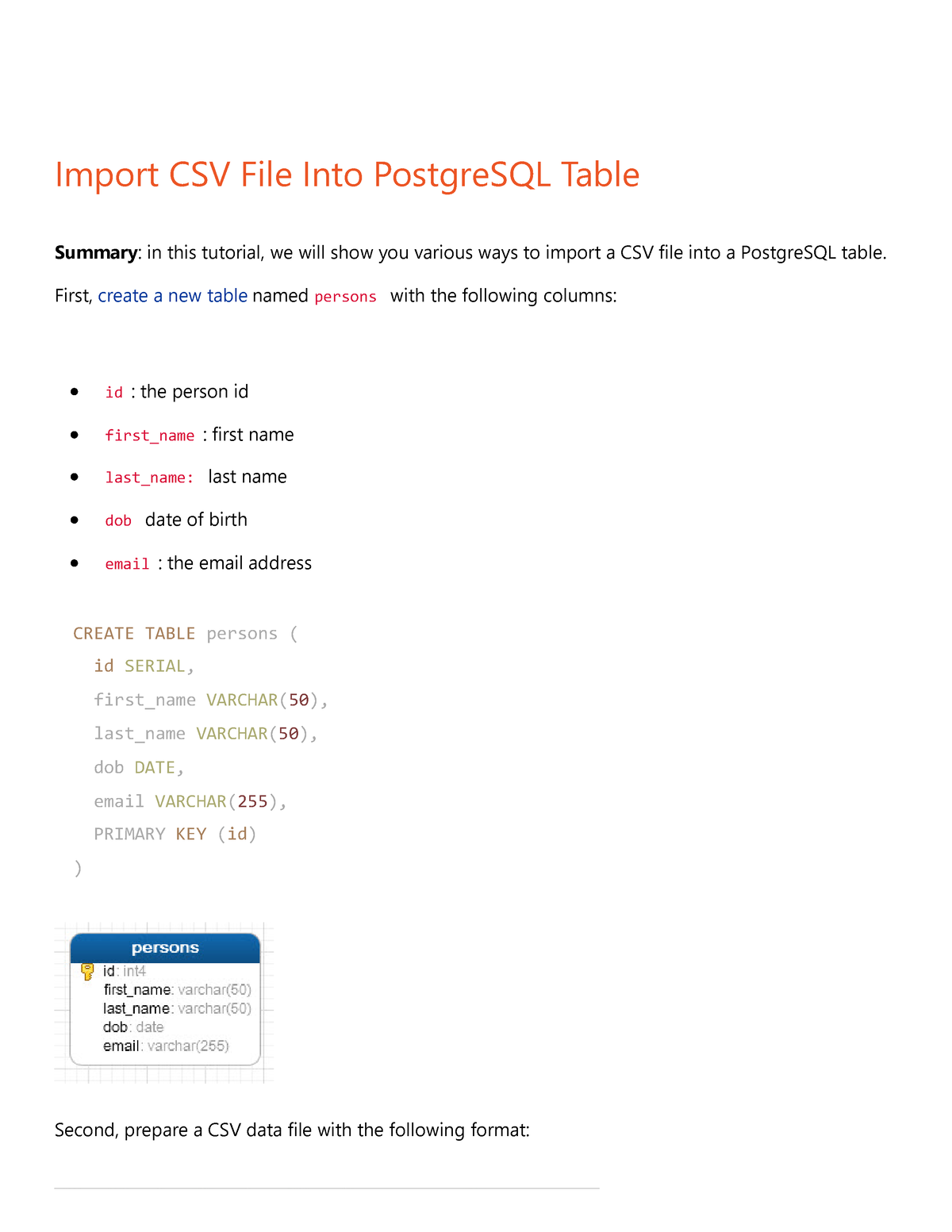 Import Csv File Into Posgre Sql Table Import Csv File Into Postgresql Table Summary In This 4165
