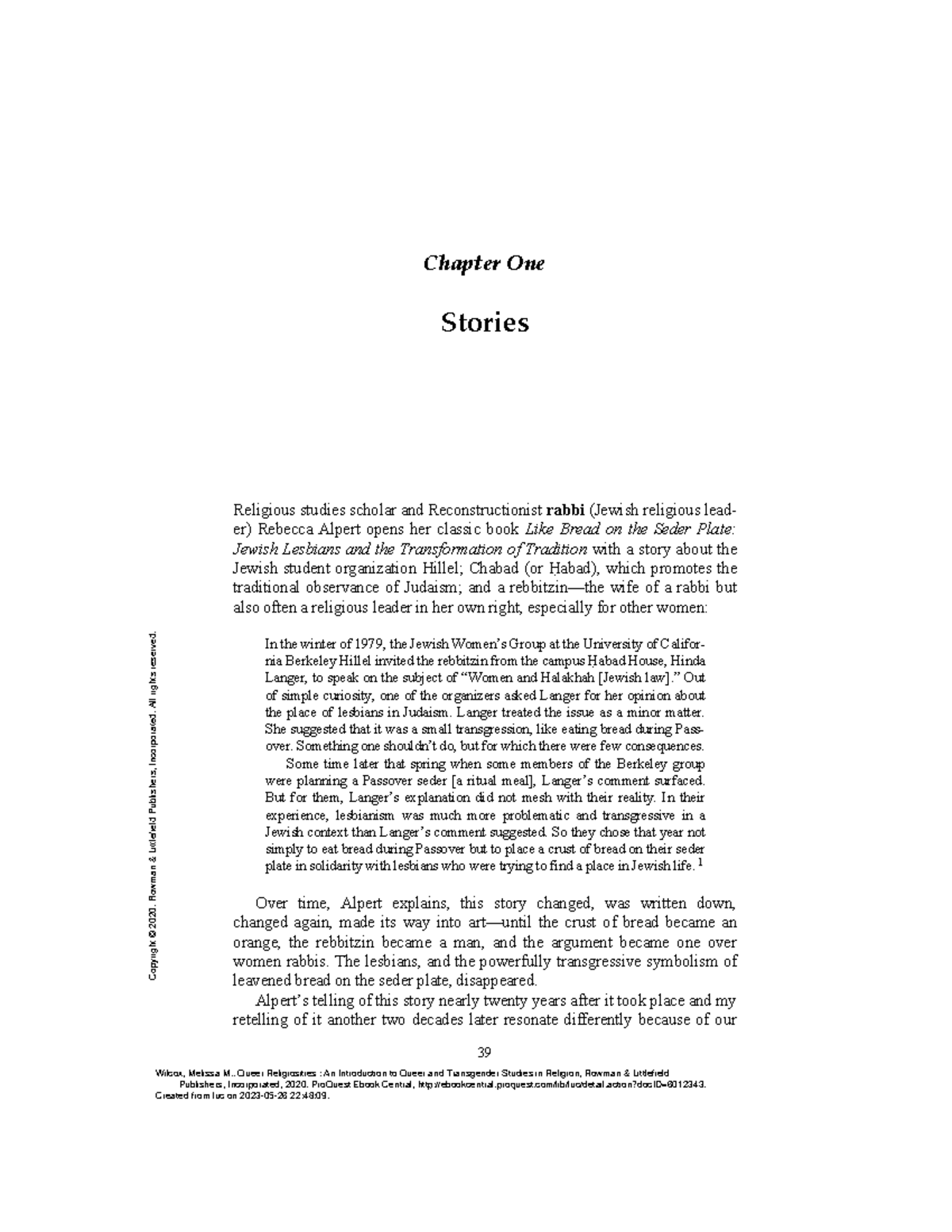 Chp1 Melissa M. Wilcox, Queer Religiosities An Introduction to Queer