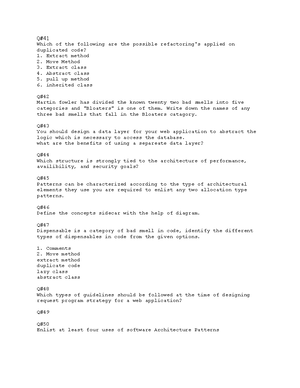 Past-paper-2 - past paper - Software Architecture and Design - Studocu