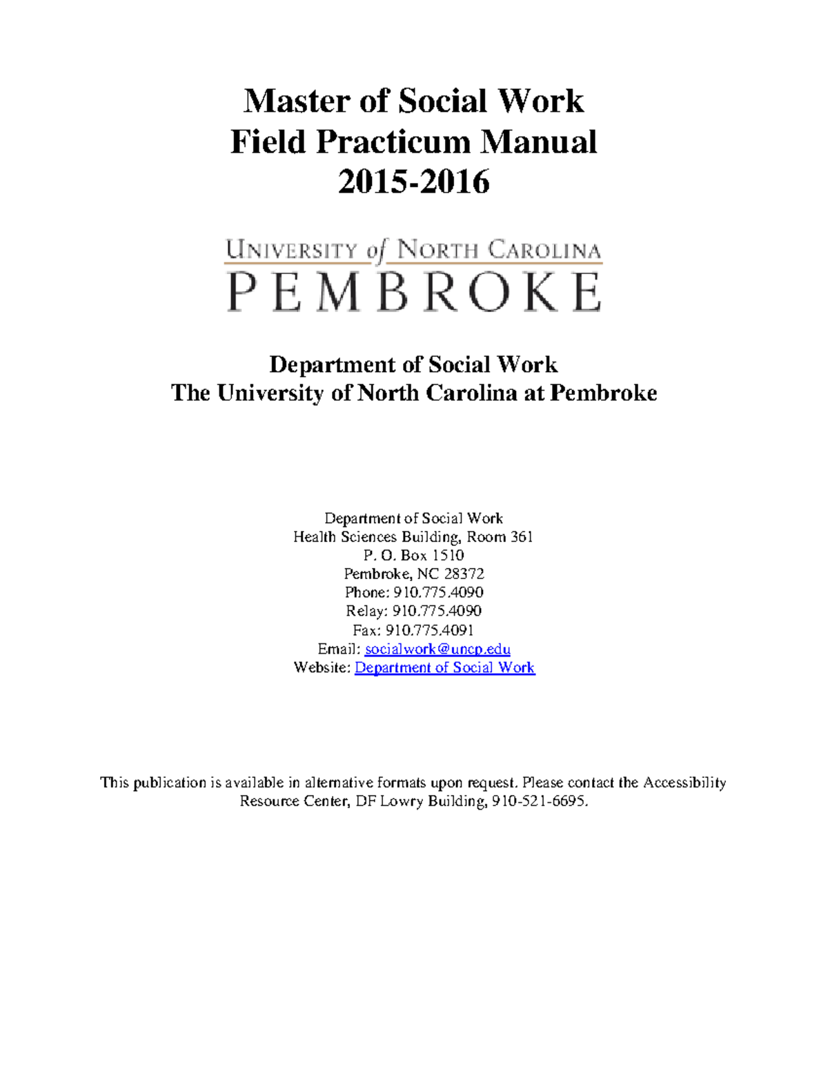 uwm msw field assignments