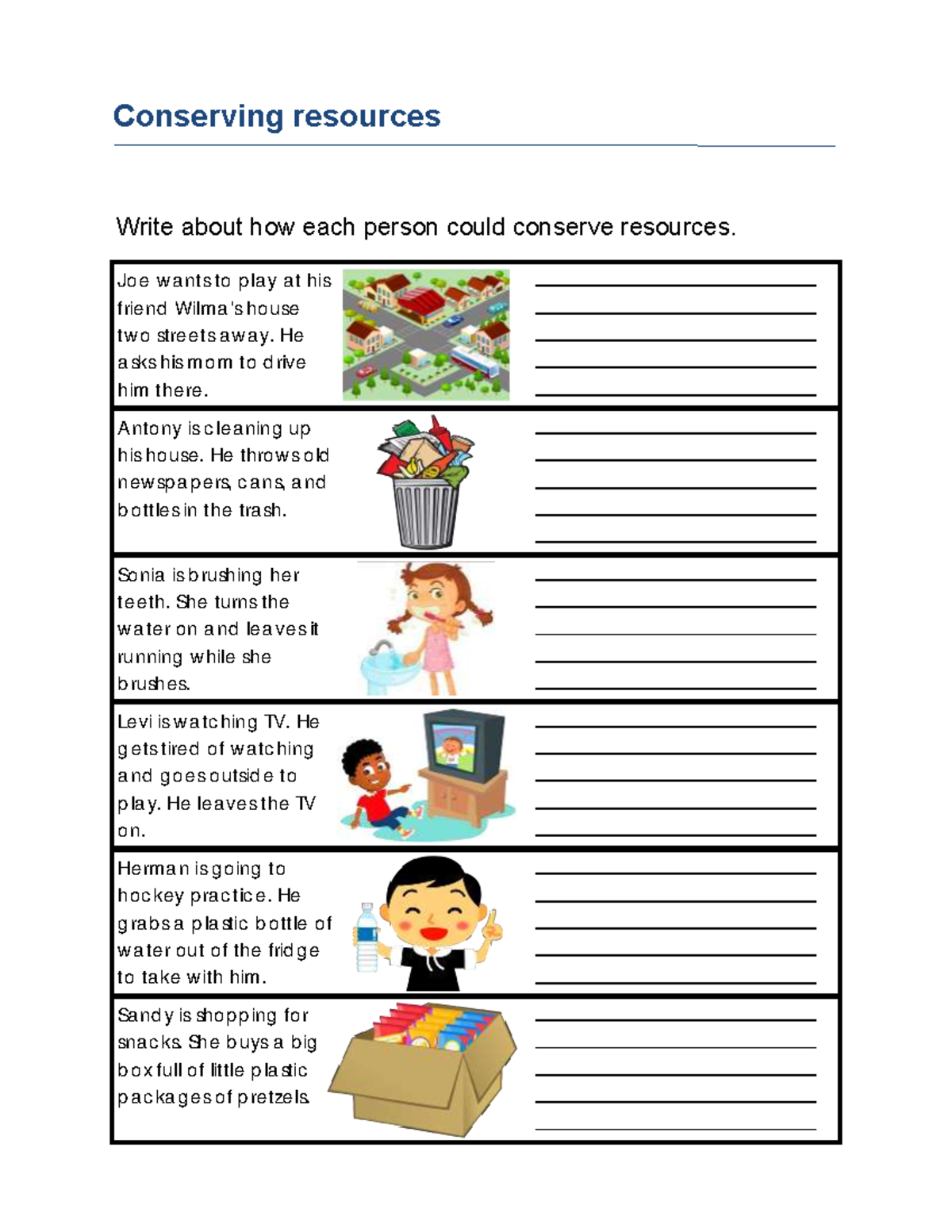 Grade 3 reduce reuse recycle a Reading and Math for K 5 © k5learning