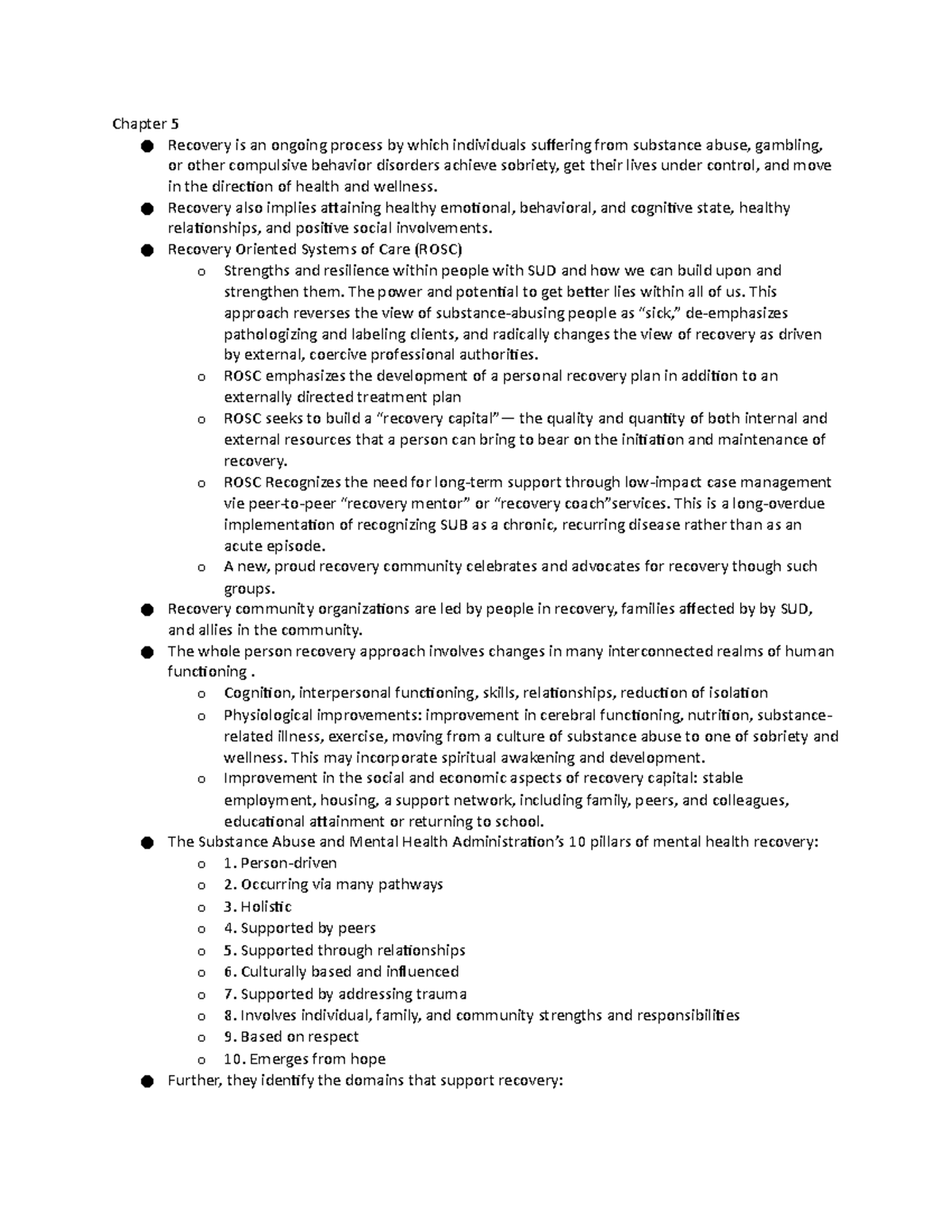 Midterm Ch. 5 Outline - Summary Alcohol And Substance Abuse Counseling ...