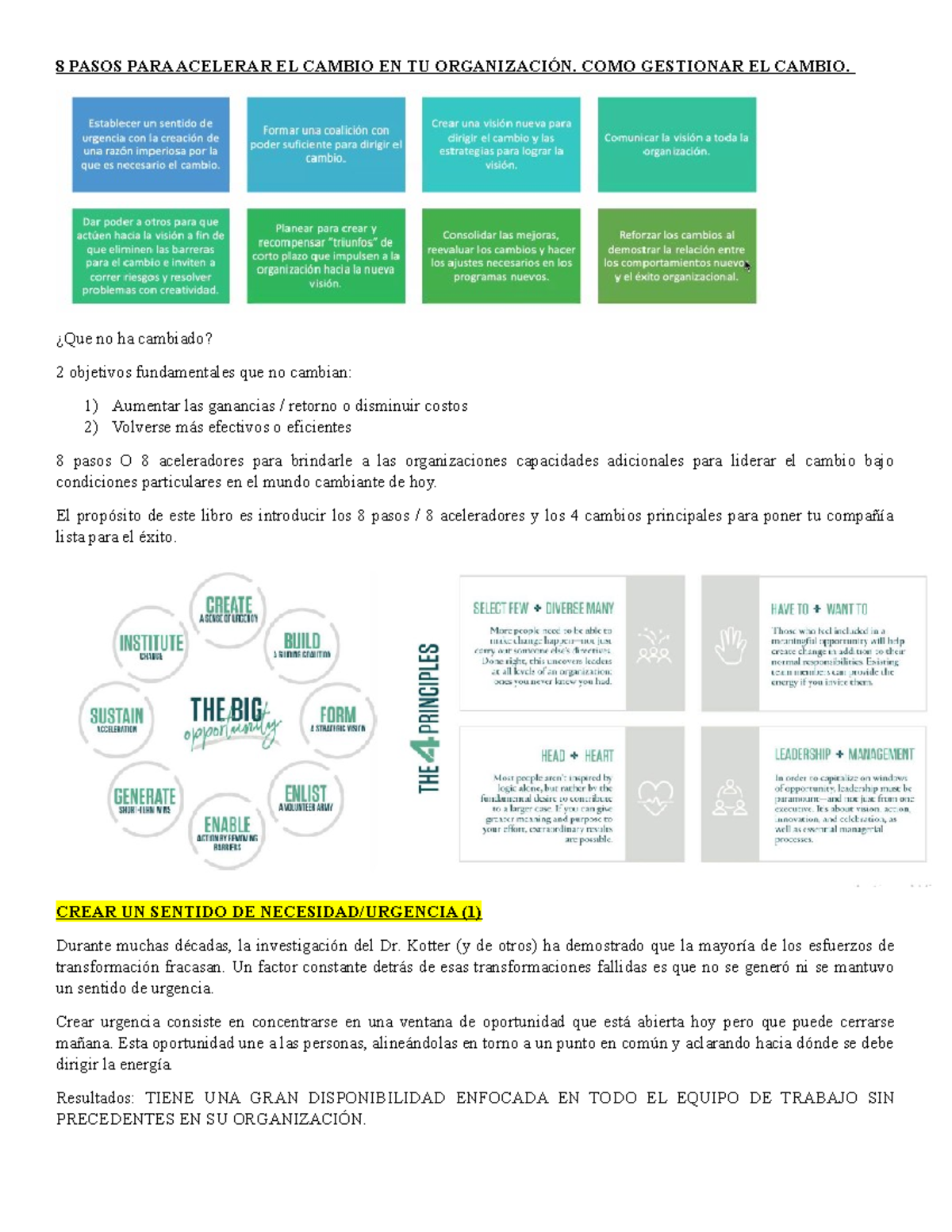 0.5 8 pasos para acelerar-gestionar el cambio - 8 PASOS PARA ACELERAR ...