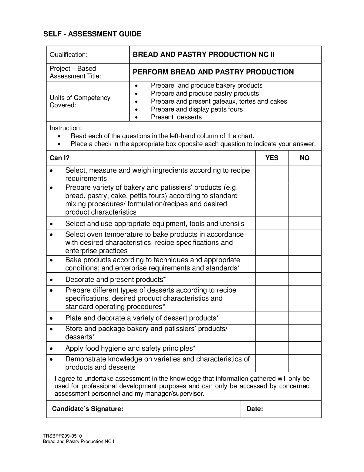 SAG Bread and Pastry Production NC II - TRSBPP209- Bread and Pastry ...