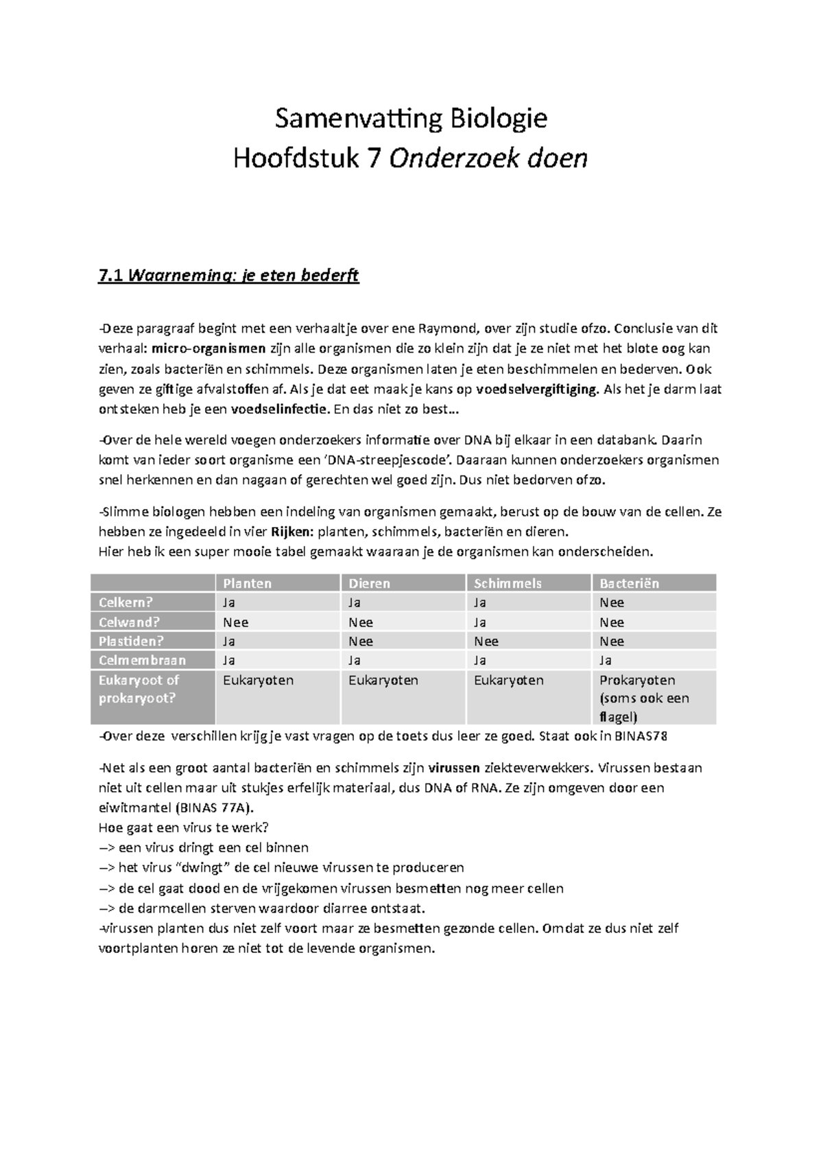 H7 - Biologie Nectar - Havo 5 - Samenvatting Biologie Hoofdstuk 7 ...