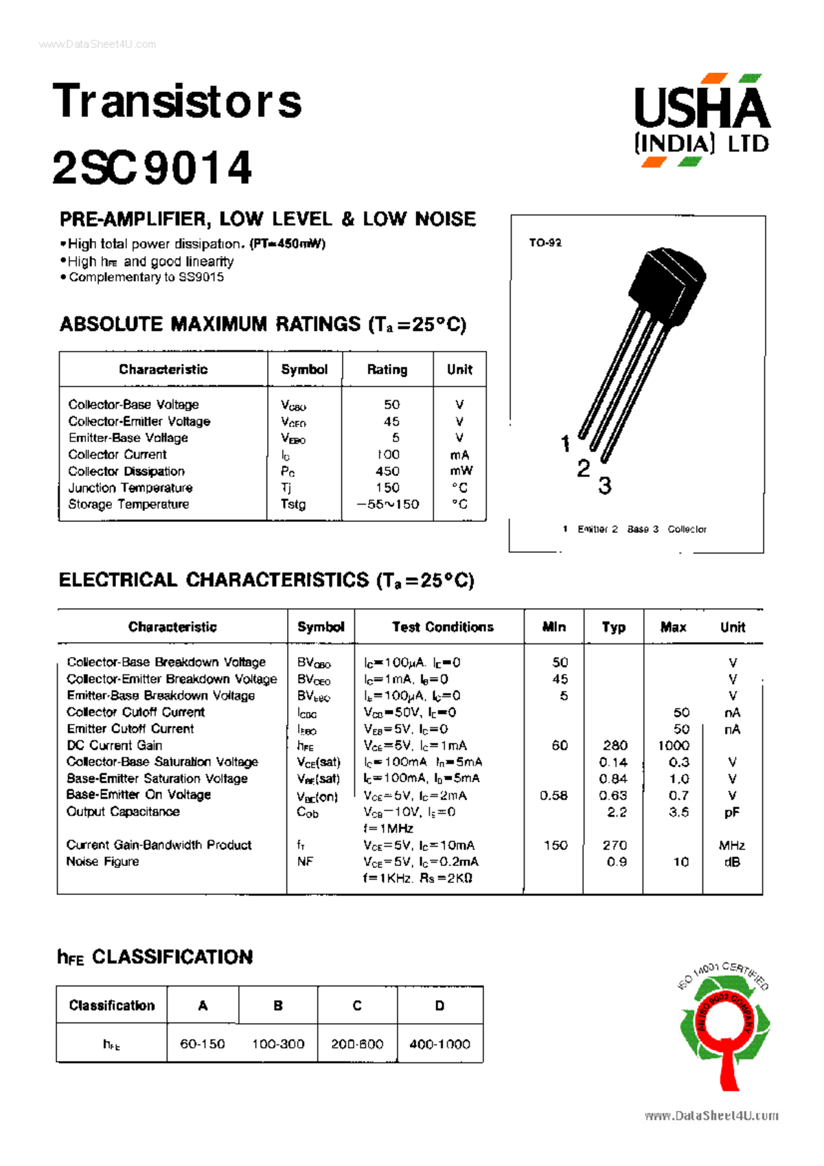 Transistor 2Sc546 Datasheet | 2SC546 Datasheet Search – NBROL