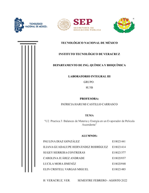 Práctica 4 - Cristalización - TECNOL”GICO NACIONAL DE M.. INSTITUTO ...