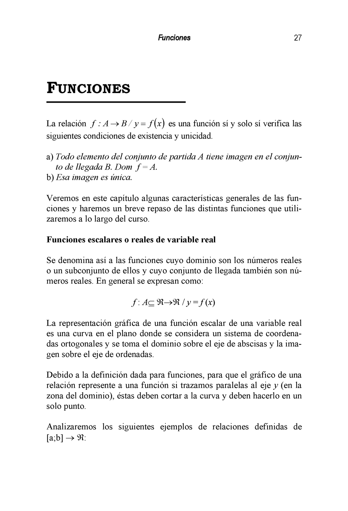 Unidad 2: Funciones - AM1 - Funciones 27 FUNCIONES La Relación A:f Y/B ...