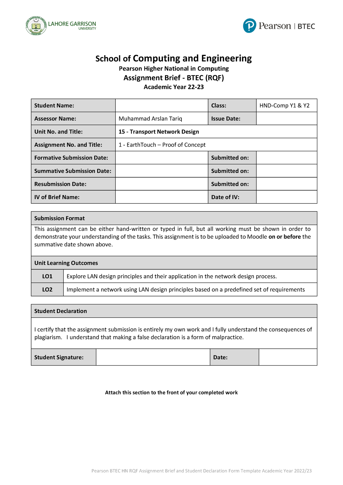 transport network design assignment