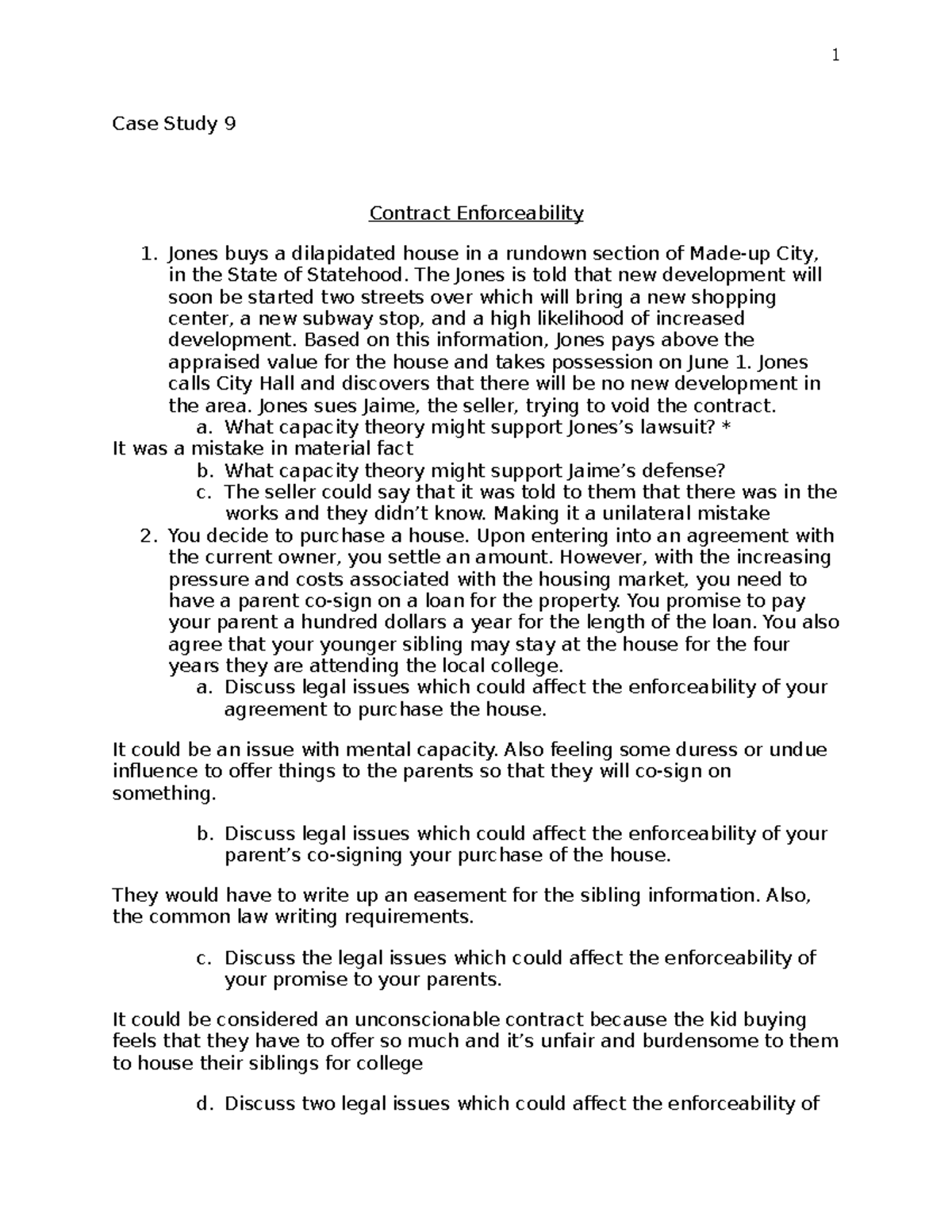 H&R Block Final Exam Case Study Answer 2020 - kh5o050