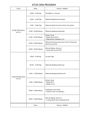 Tentatif Program - claim - TENTATIF PROGRAM PRA PENILIAN ASPIRING ...