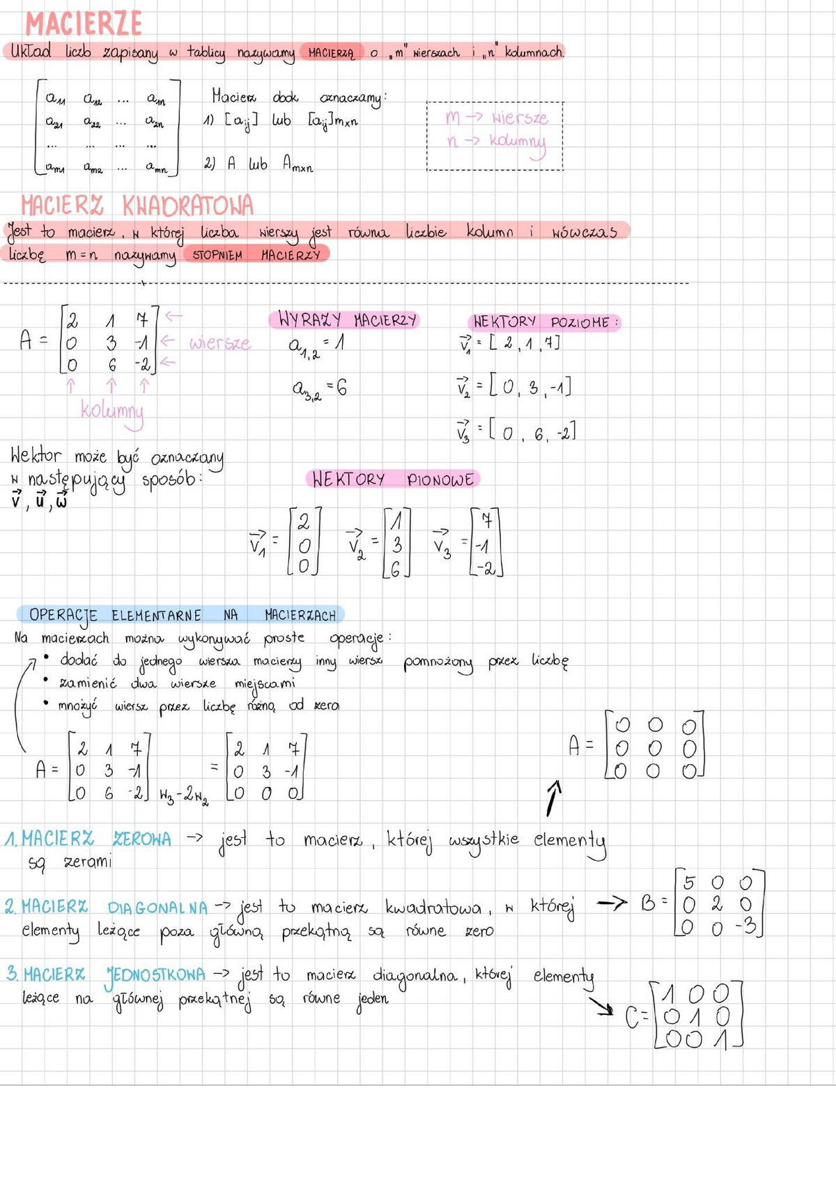 Macierze - Matematyka - Zastosowania Matematyki W Ekonomii - Studocu