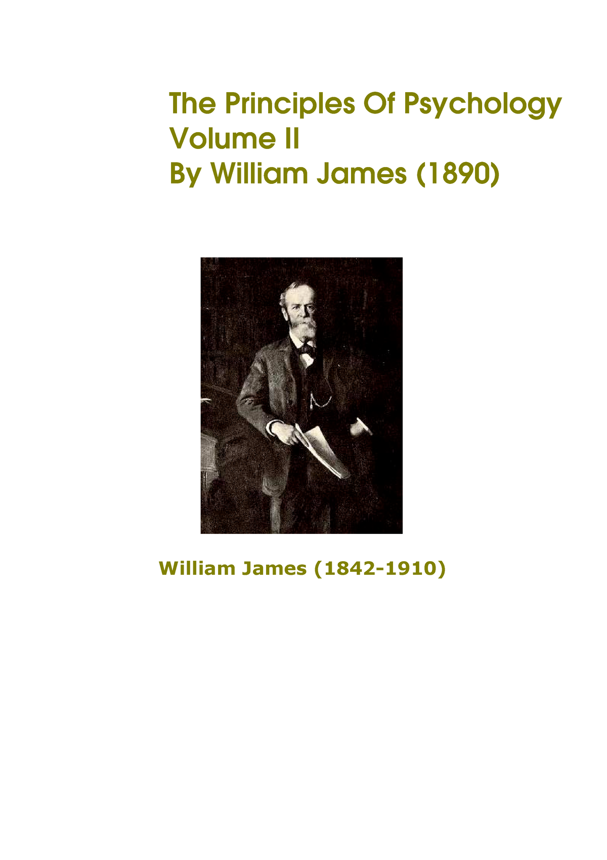 James-1890 Principles Of Psychology Vol 2 - William James (1842-1910 ...