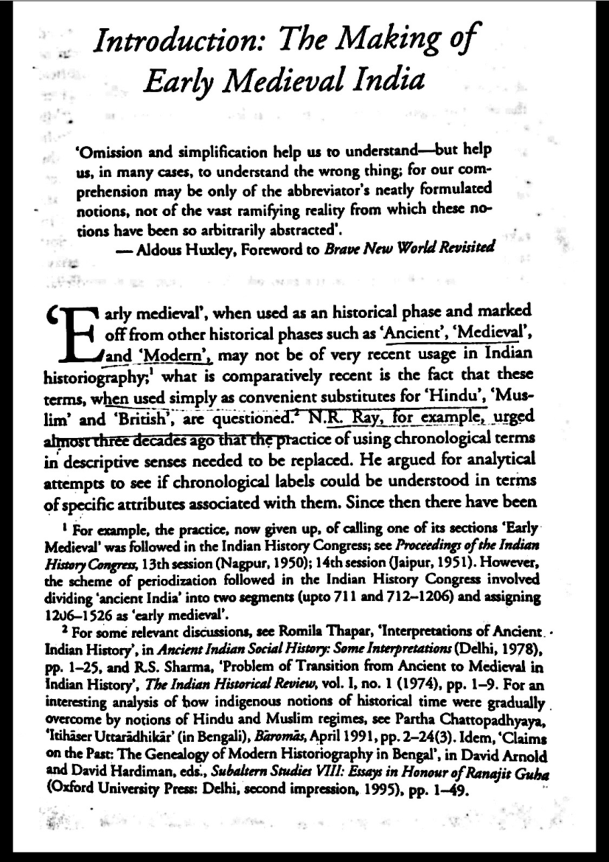 Introduction The Making of Early Medieval India B.D. Chattopadhyaya ...