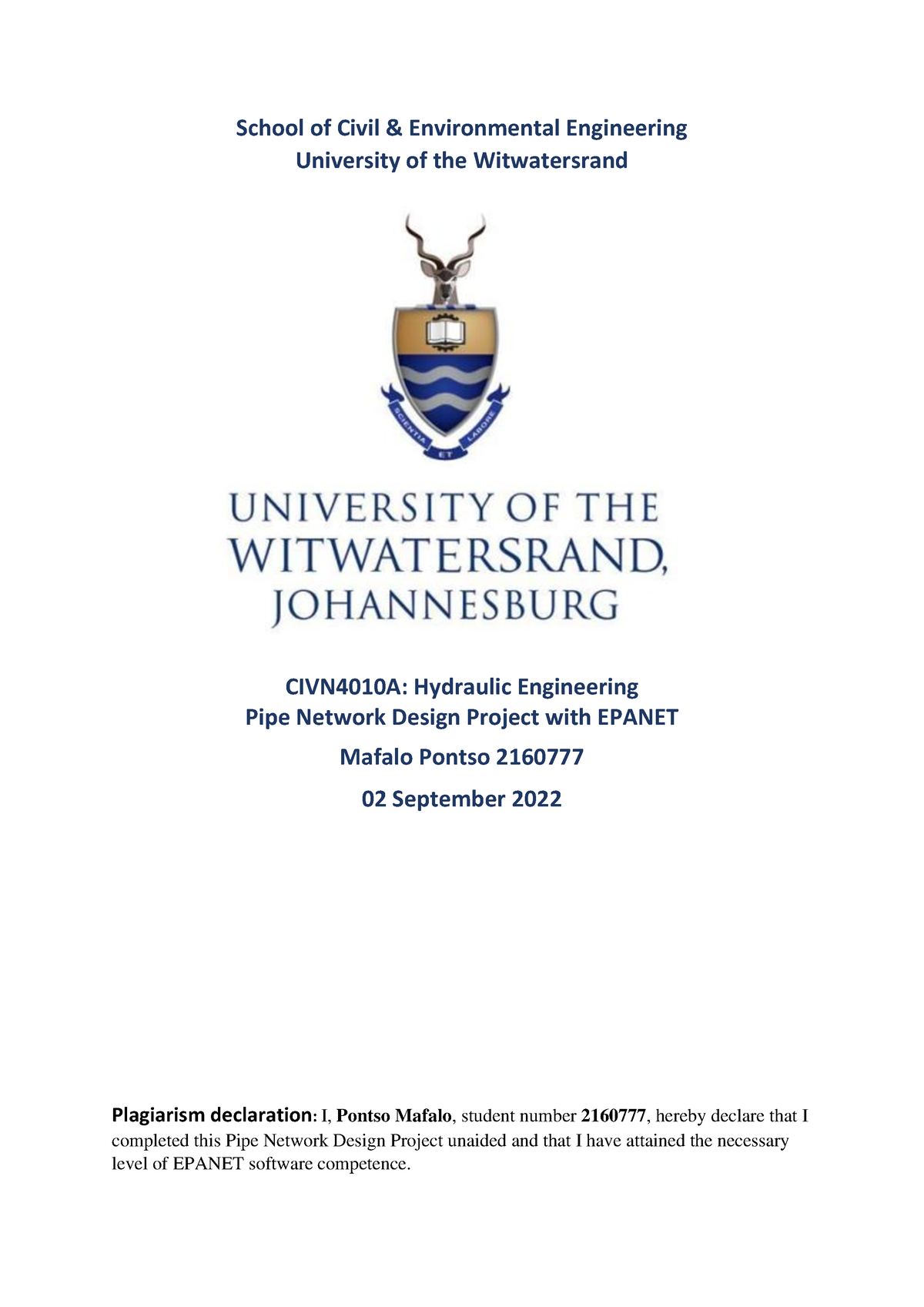 university of witwatersrand thesis repository