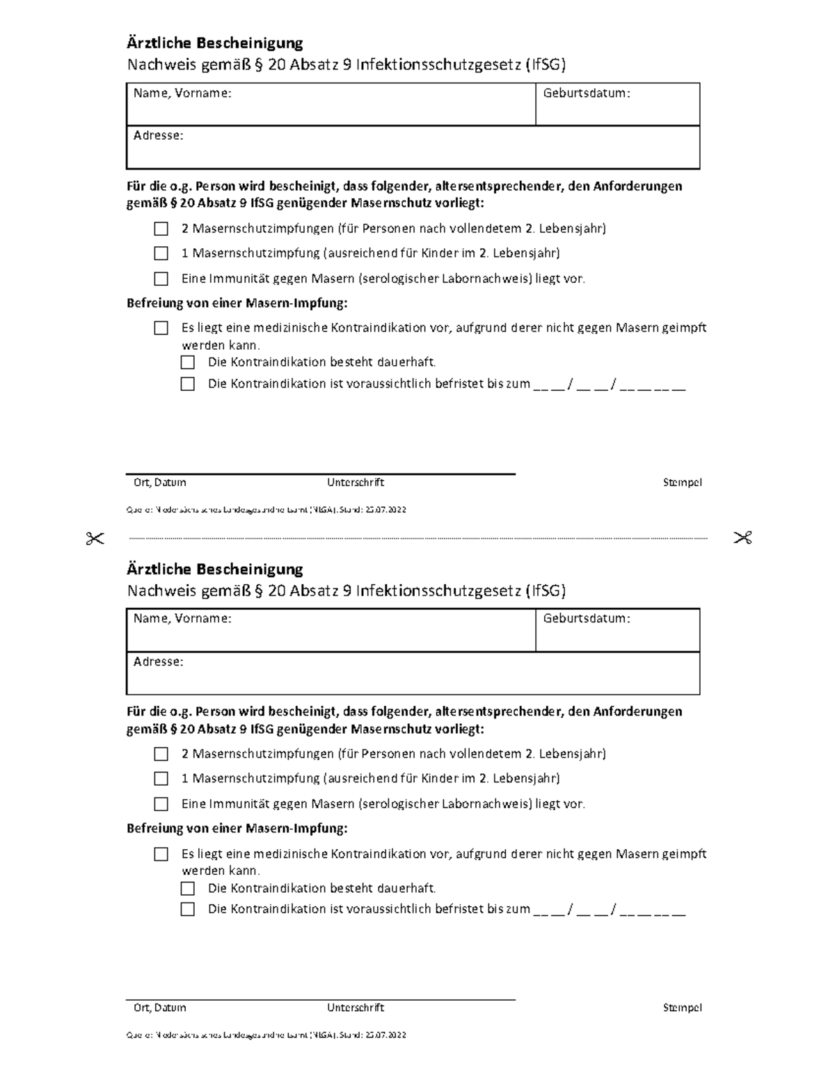 Rezensionen Für Hno & ästhetik Leer Praxis Pd Dr. Günzel MSG Mustervorlage rztliche Bescheinigung 2022-07-25 fin - Ärztliche