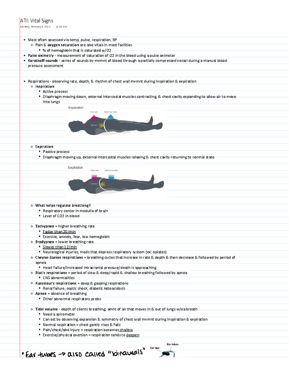 Notes ATI Vital Signs D 