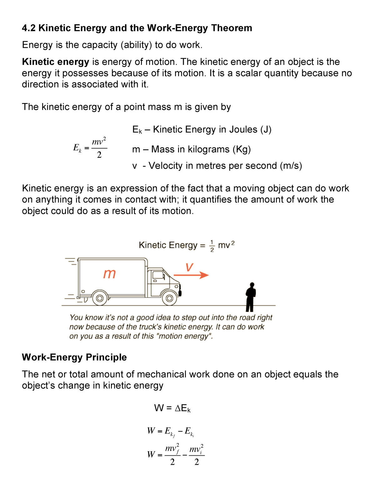 4.2 Kinetic Energy And The Work-Energy Theorem - 4 .2 Kinetic Energy ...