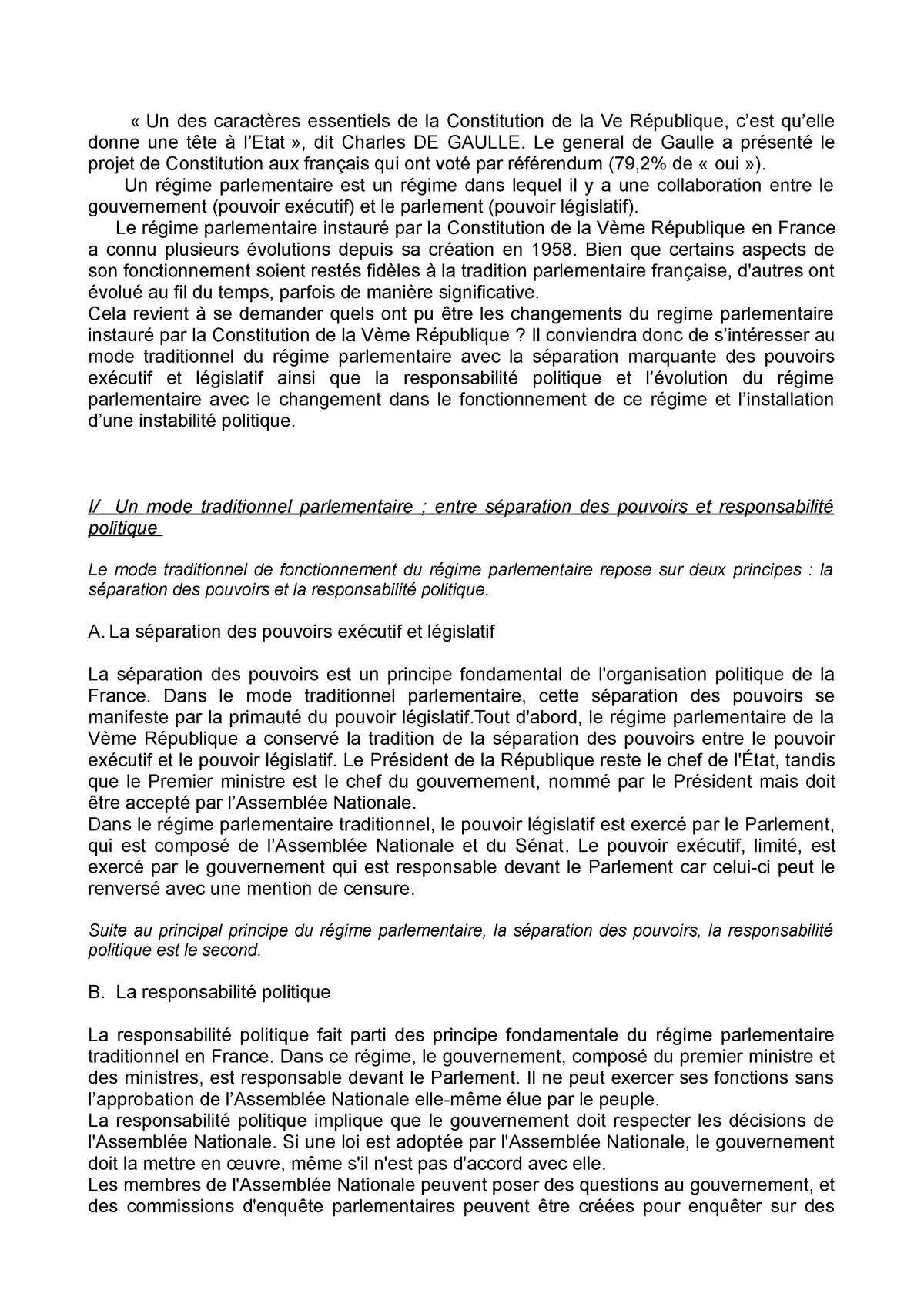 dissertation article 89 de la constitution