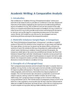 [Solved] Part 1 Resource Read the WorkLife Imbalance Sample Paper ...