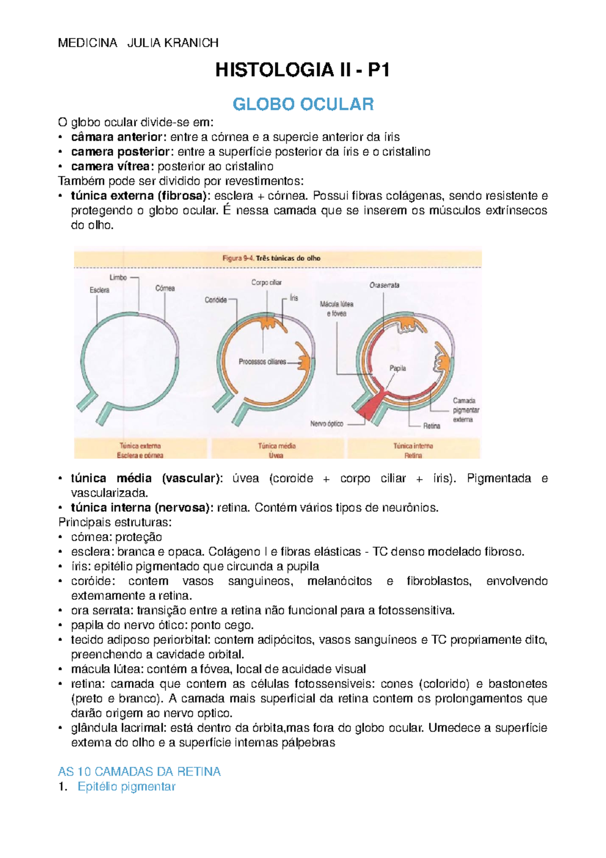 Histologia Ii P1 Julia Studocu