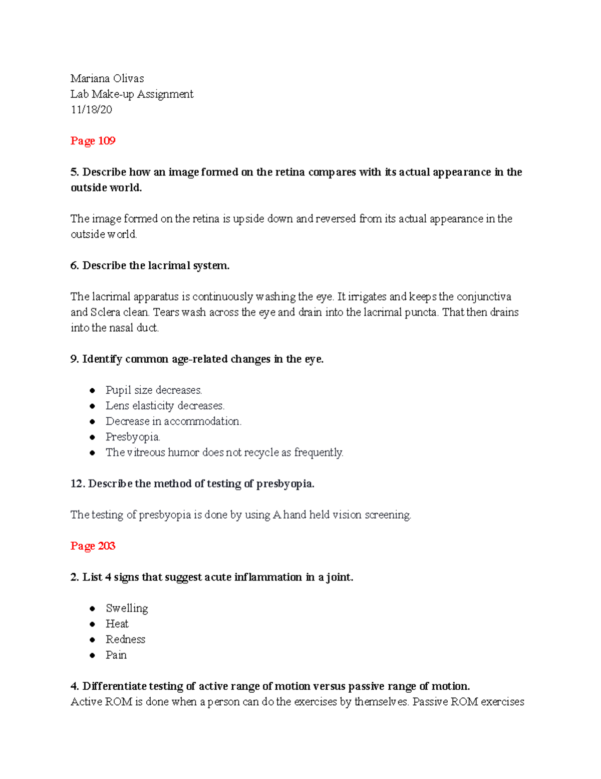 Lab make up assignment (111220) Mariana Olivas Lab Makeup