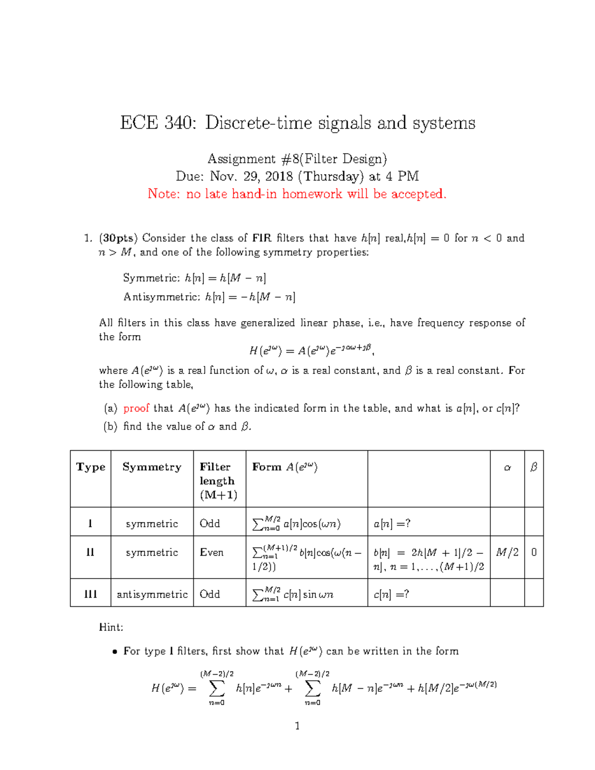 assignment-8-ece-340-discrete-time-signals-and-systems-assignment-8