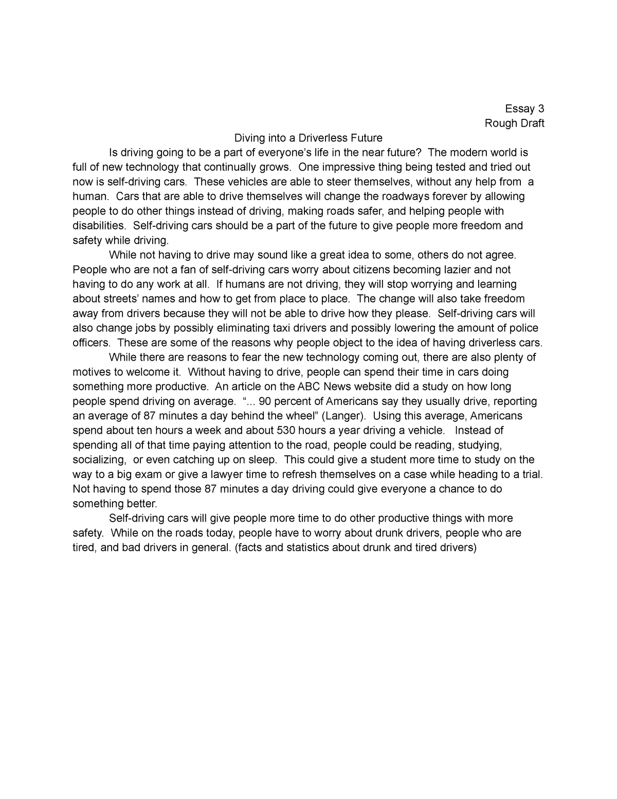 diving experience essay