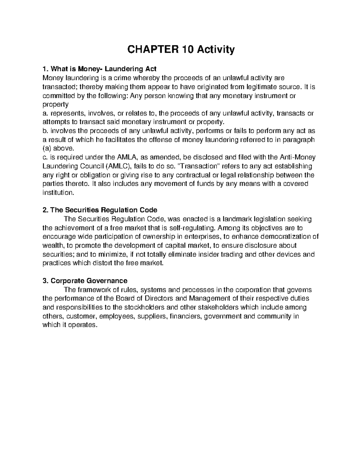 Chapter 10 Activity To express factory overhead as a percentage of