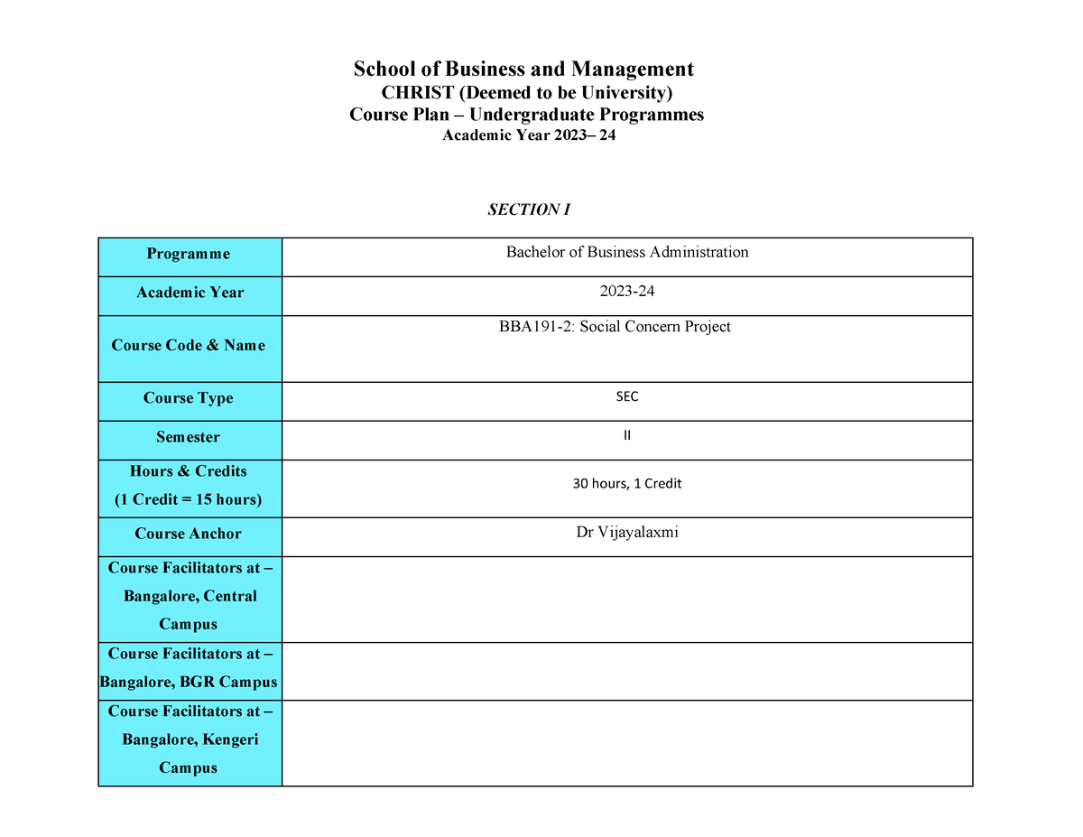 Social Concern Project 2023-24 (final) - School of Business and ...