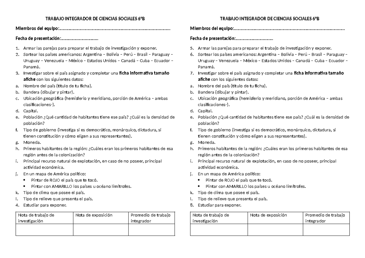 Trabajo Integrador DE Ciencias Sociales 6 - TRABAJO INTEGRADOR DE