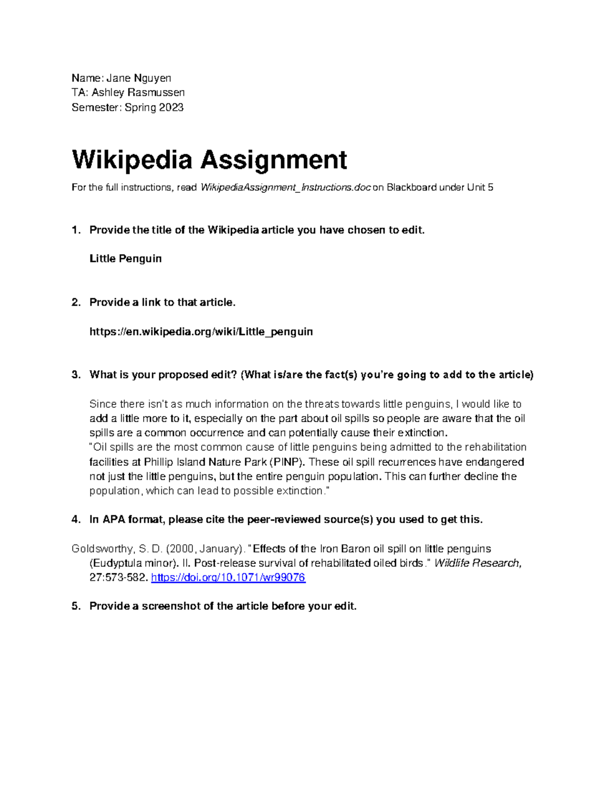 Bios - 120 Wikipedia Assignment - Name: Jane Nguyen TA: Ashley ...