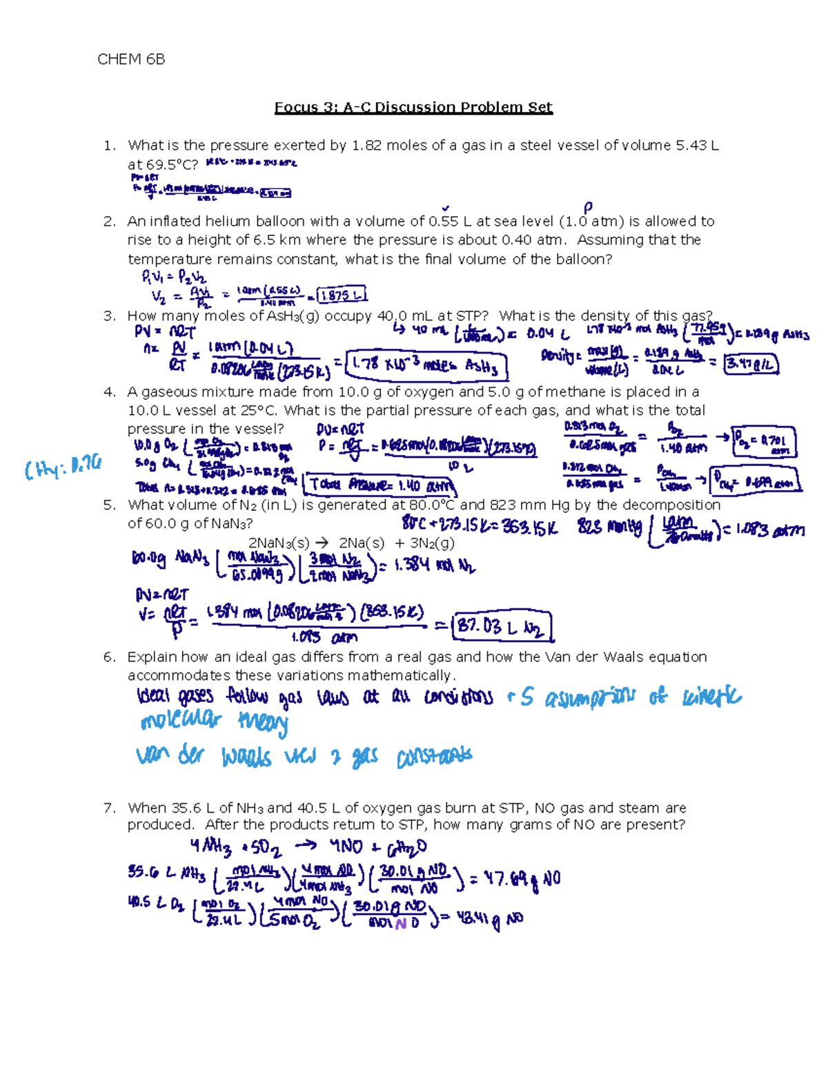 Focus+3+A-C+Discussion+Problem+Set - CHEM 6B Focus 3: A-C Discussion ...