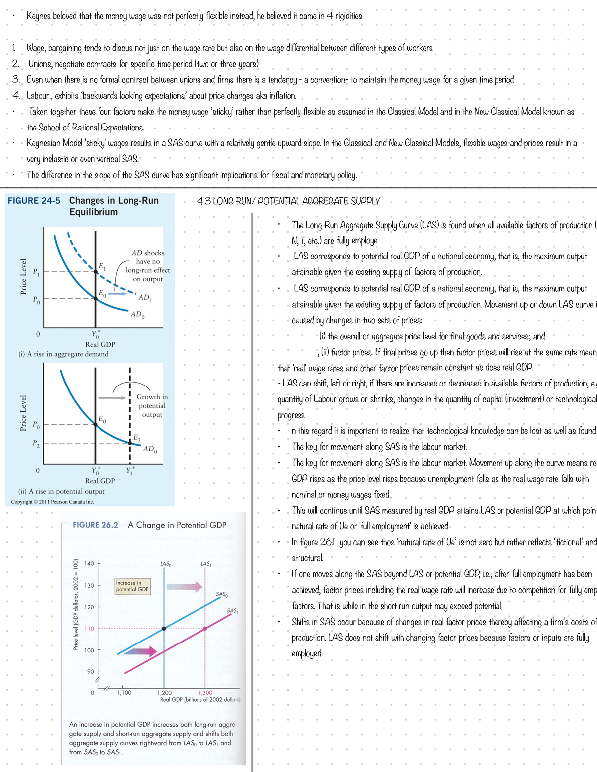 Unit 4 part 2 notes - Keynes beloved that the money wage was not ...