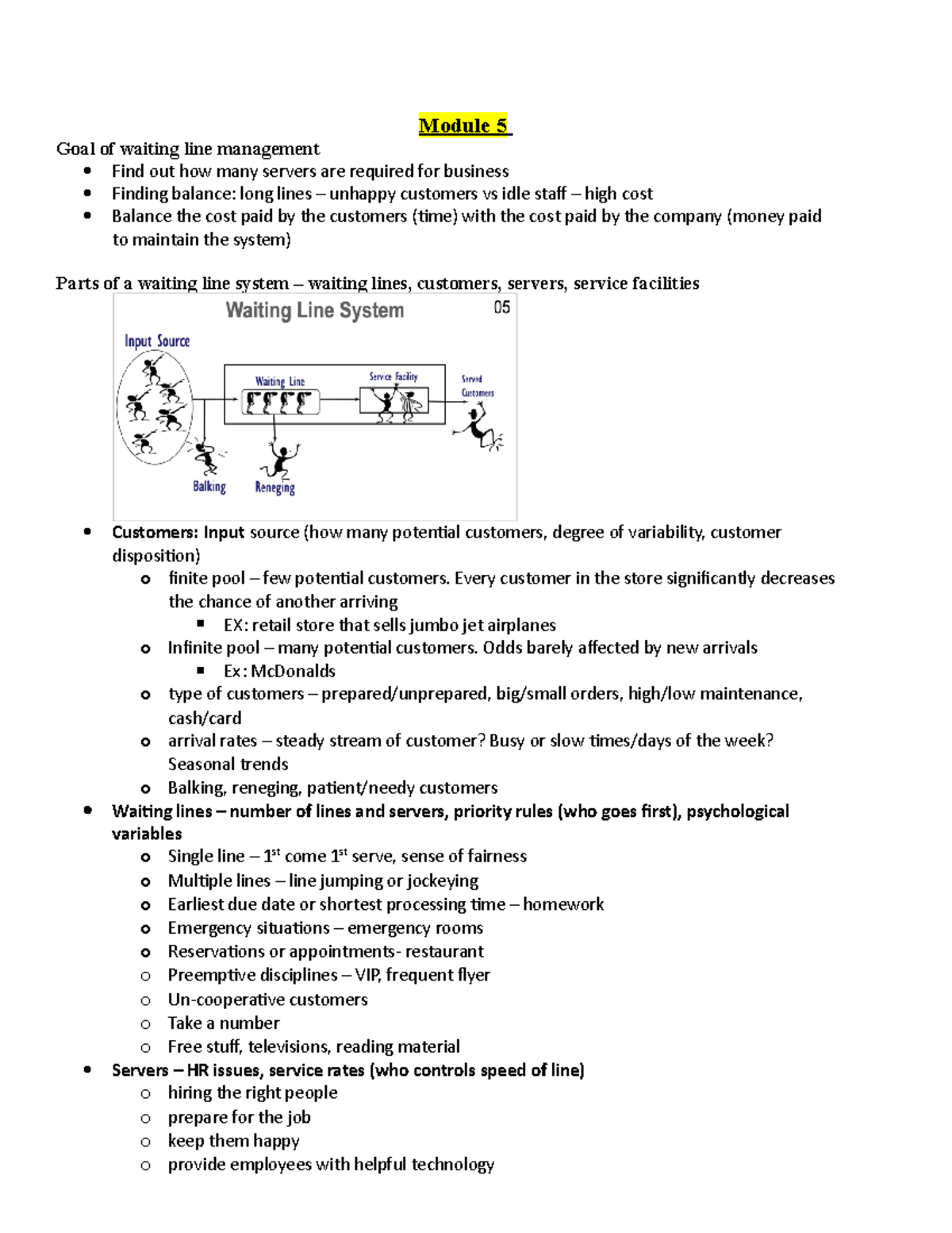 scm-300-exam-2-completed-study-guide-module-5-goal-of-waiting-line