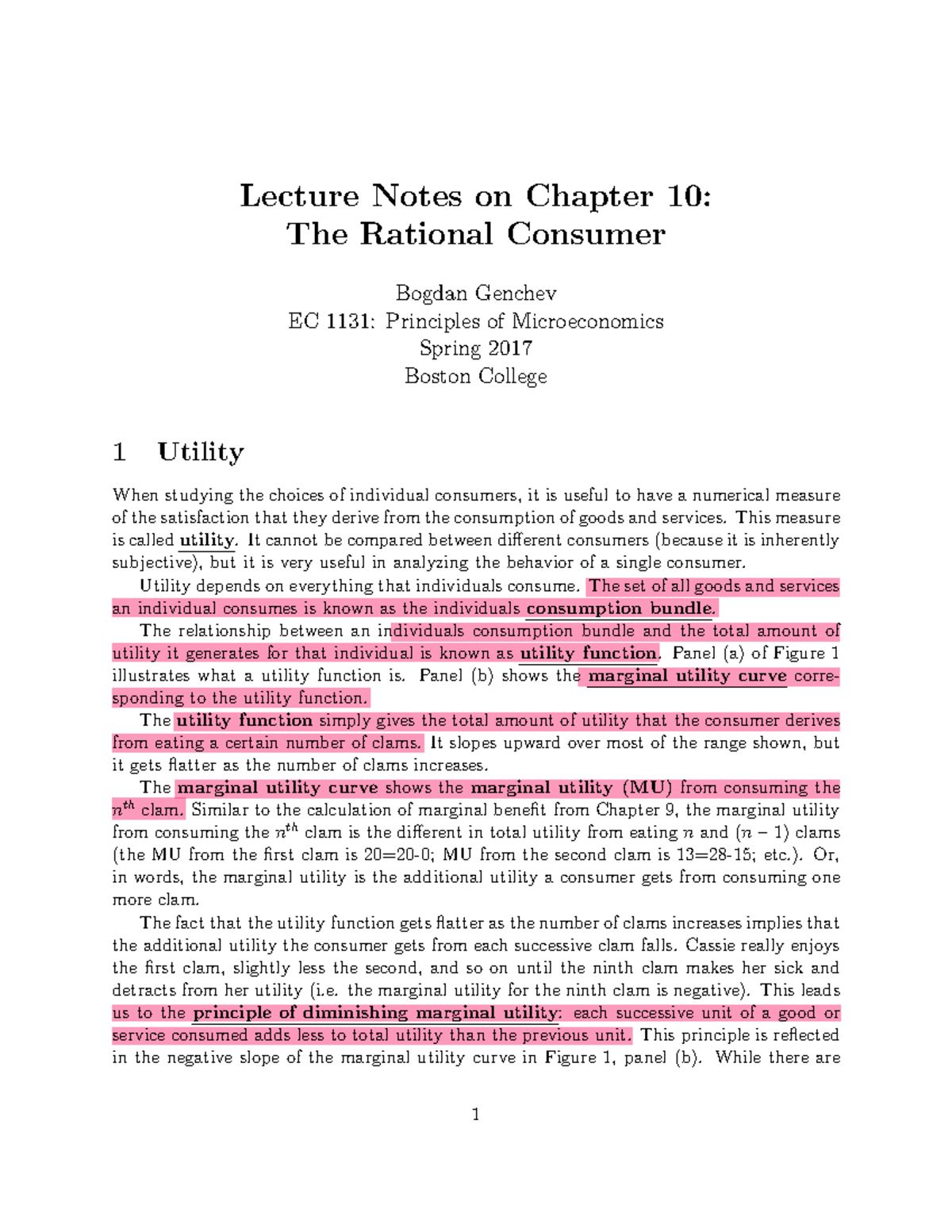 Econ Chapter 10 - Lecture Notes - Lecture Notes On Chapter 10: The ...