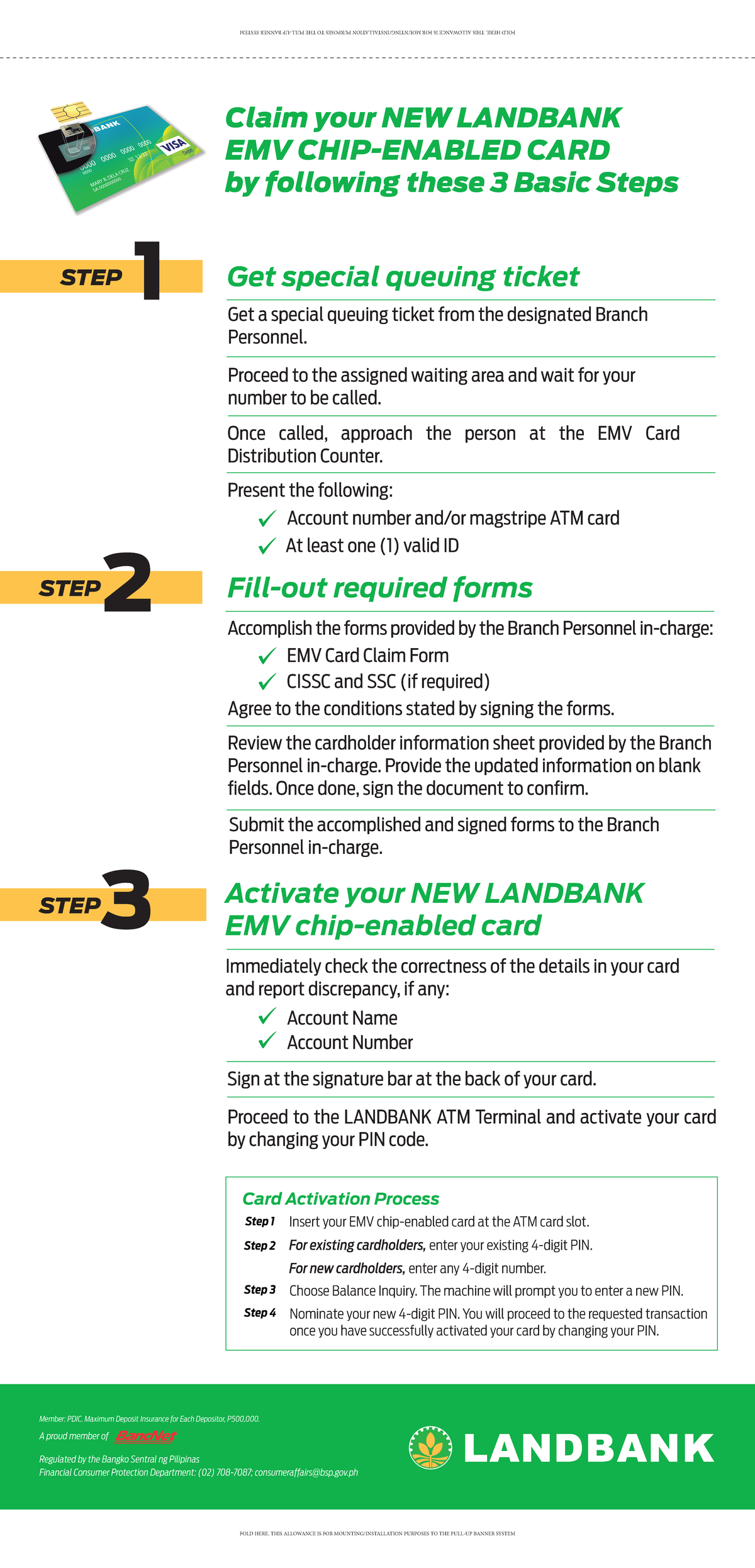 Card Claiming Pull-up Banner - Claim your NEW LANDBANK EMV CHIP-ENABLED ...