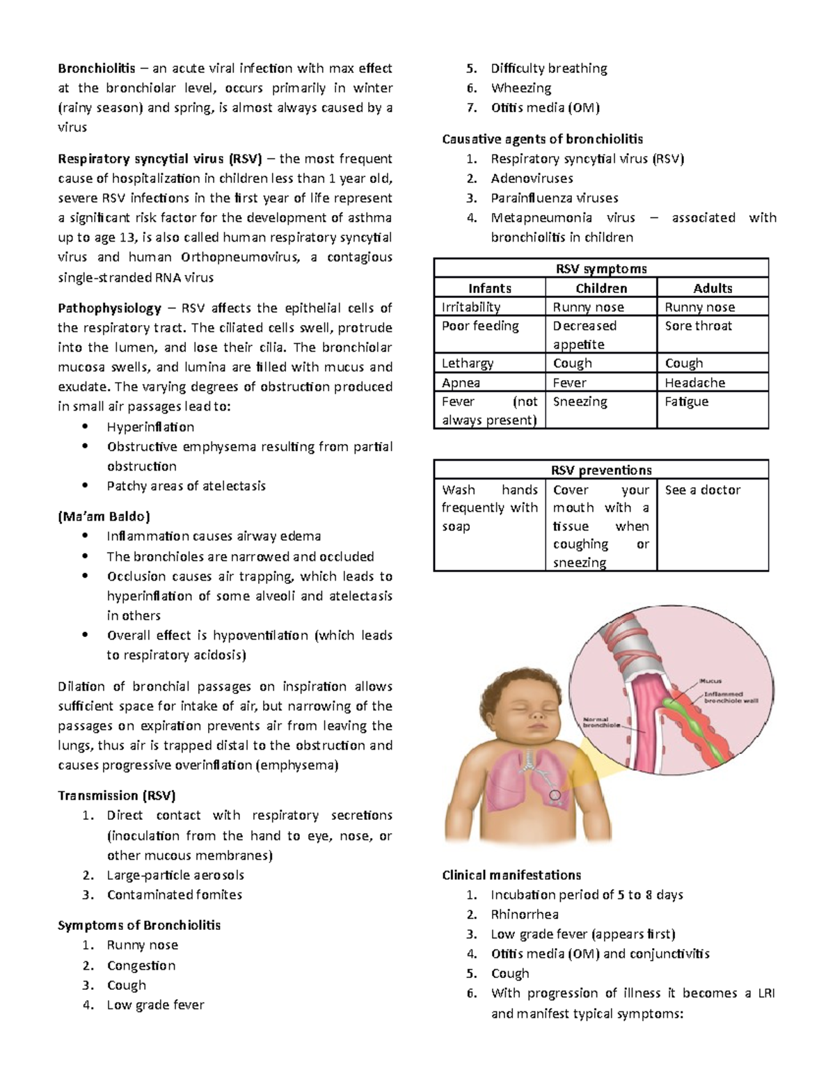 Lris - Lower Respiratory Infection - Bronchiolitis – An Acute Viral 