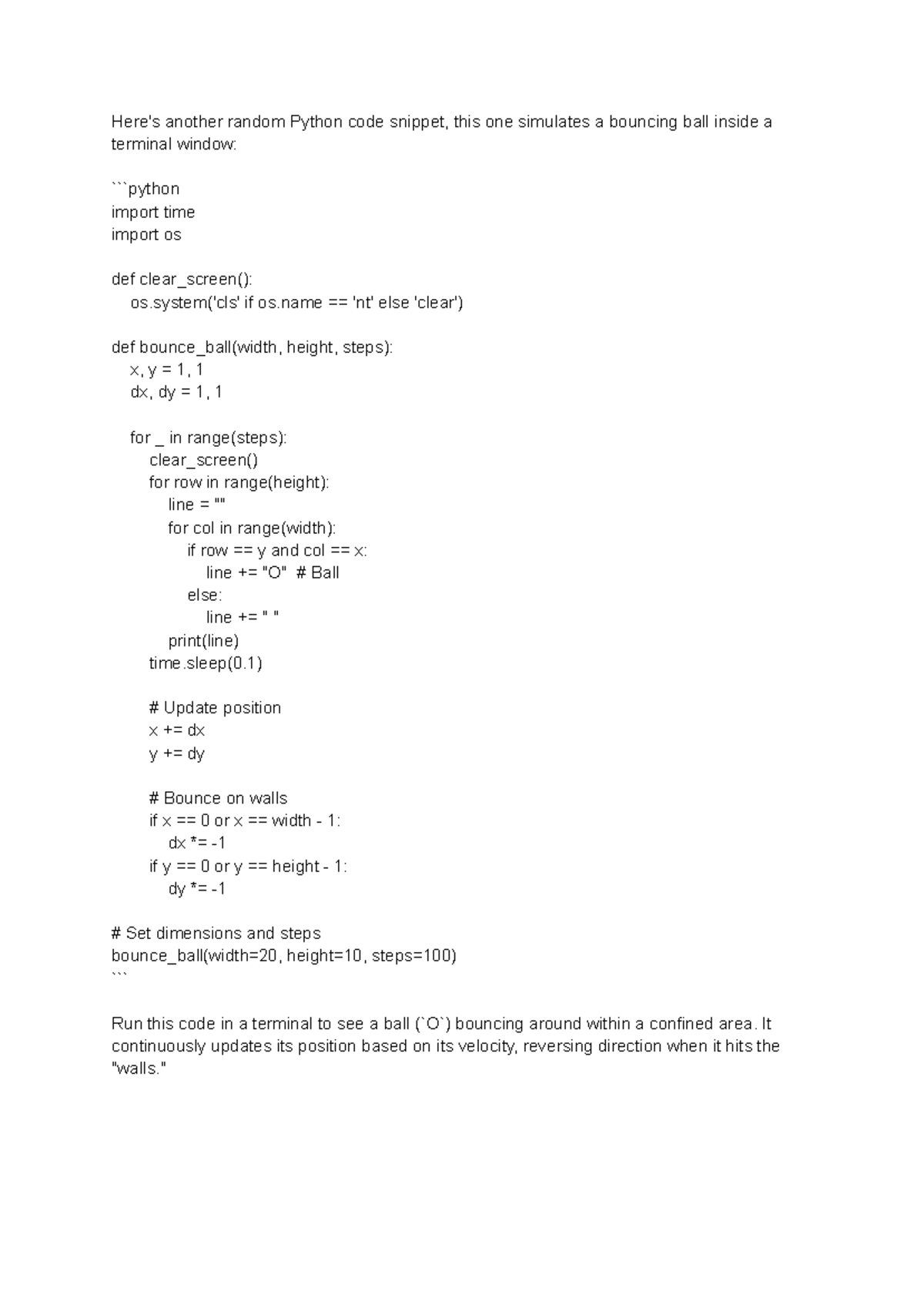 Exam 1 Question 2 - New work 2 - Here's another random Python code ...