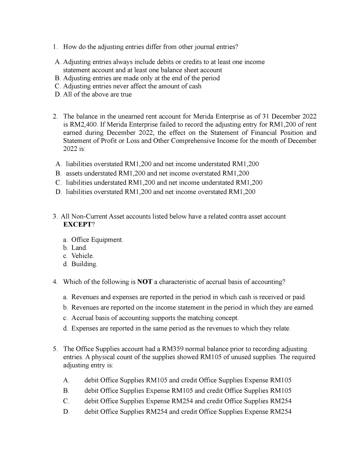 Q4 - soalan latihan - How do the adjusting entries differ from other ...