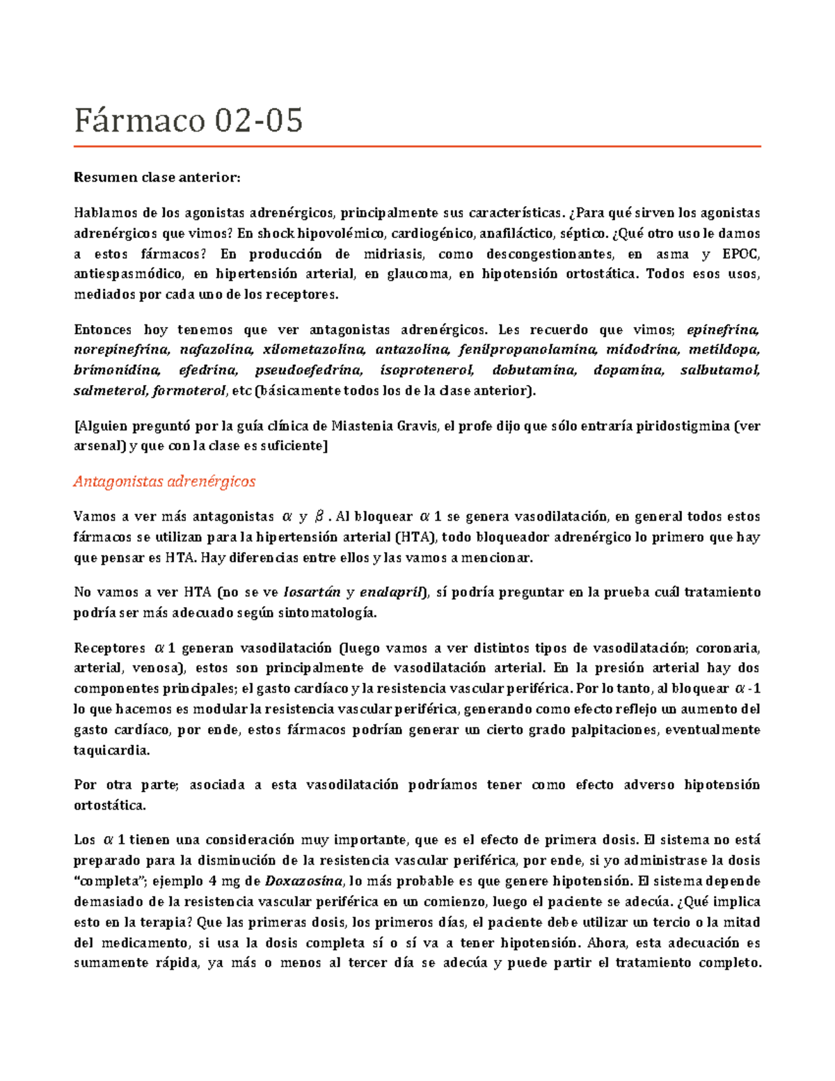 Hipertensión / primero
